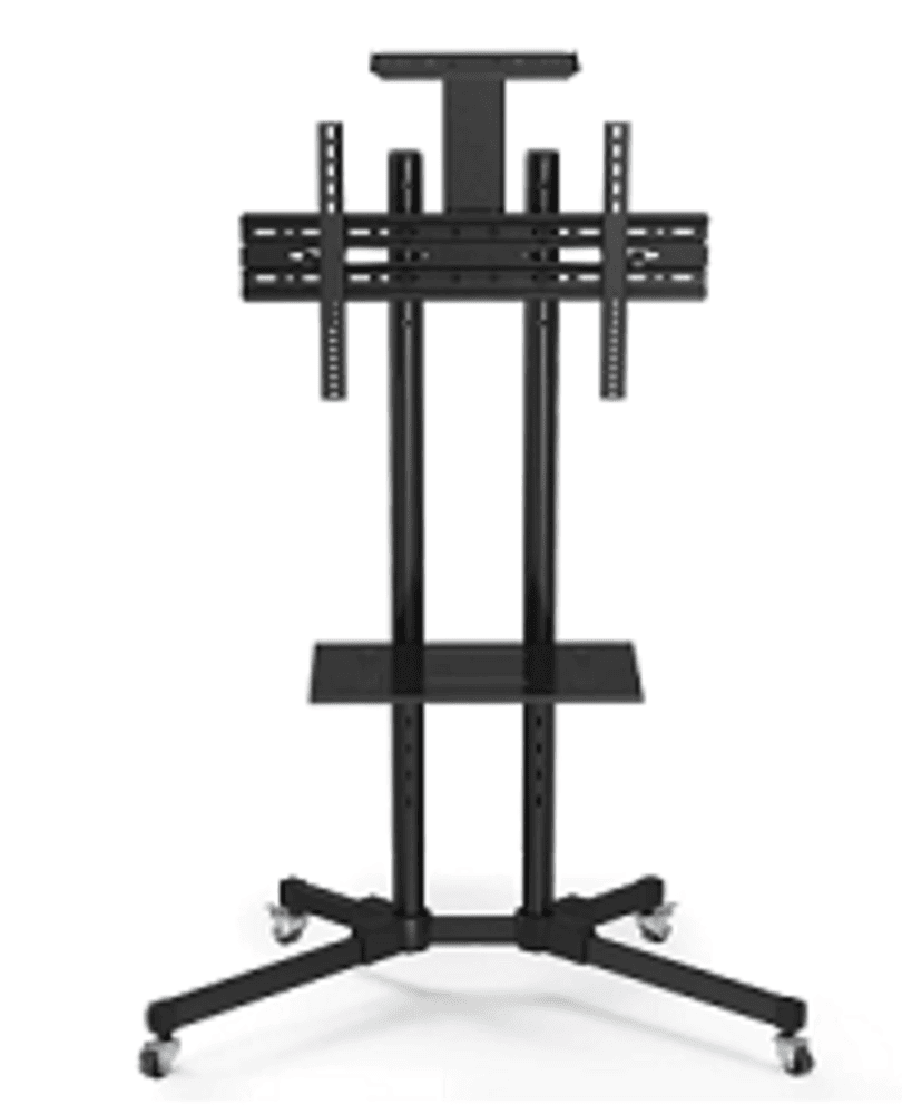 Video Conferencing Equipment Floor Stand for 32″65″ Screen With Camera Tray and Codec Shelf