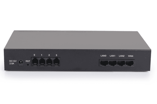 Dinstar DAG1000 4O Analog VoIP Gateway 4FXO Ports back