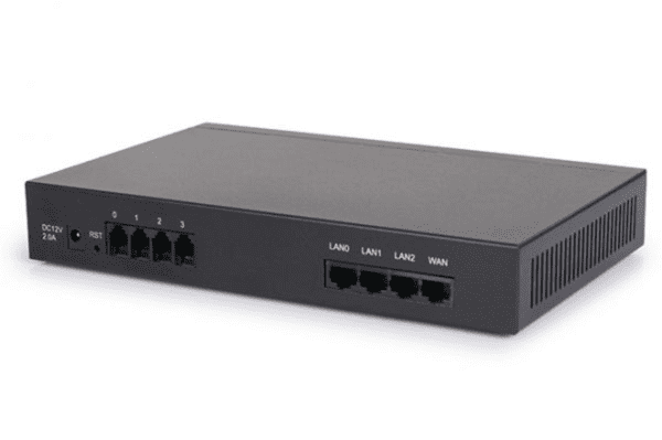 Dinstar DAG1000 4O Analog VoIP Gateway 4FXO Ports back side