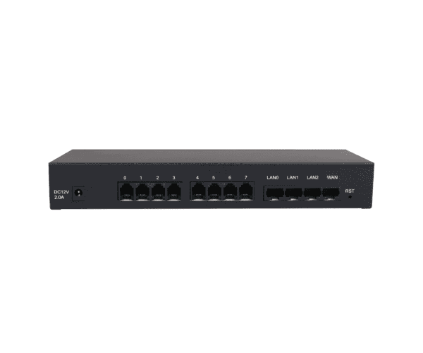 Dinstar DAG1000 8O Analog VoIP Gateway 8FXO Ports back