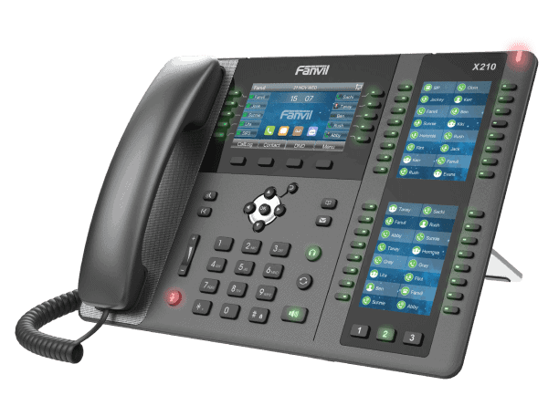 Fanvil x210 enterprise ip phone with colour screens 106 dss keys right