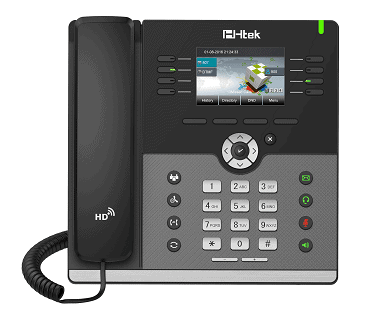 Htek uc924e gigabit color ip phone wifi bluetooth