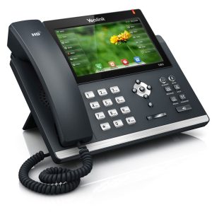 Yealink sip t48s touchscreen gigabit ip phone left