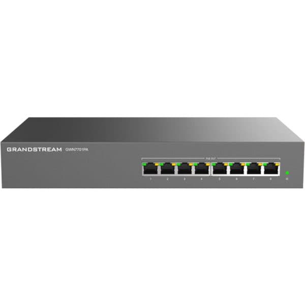 Grandstream gwn7701p 8-port gigabit 4-port poe+ switch