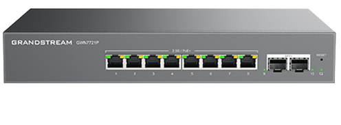 gwn7721P 1 Grandstream GWN7721P 10-Port 2.5G Managed PoE Switch with 10G SFP+ Uplinks